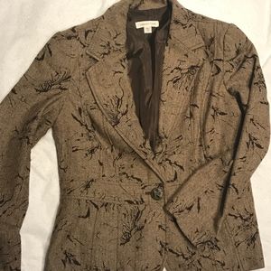 Coldwater Creek Wool-Blend Printed Jacket, Size 10